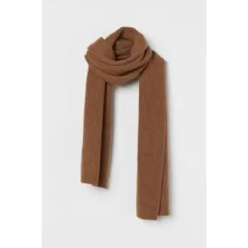 Ribbed cashmere scarf 
